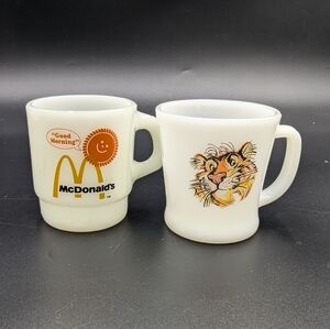 Set of Milk Glass Mugs